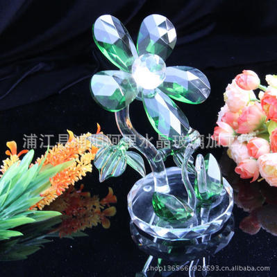 水晶花朵工藝禮品擺件 綻放永恒之美——浦江縣浦陽阿里水晶玻璃加工廠精品賞析
